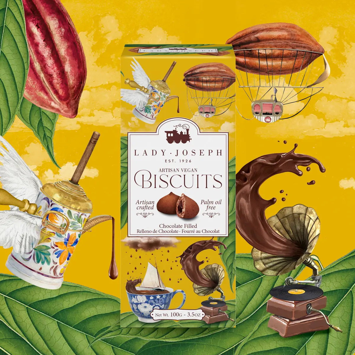 LADY JOSEPH Artisan Vegan Chocolate Filled Biscuits