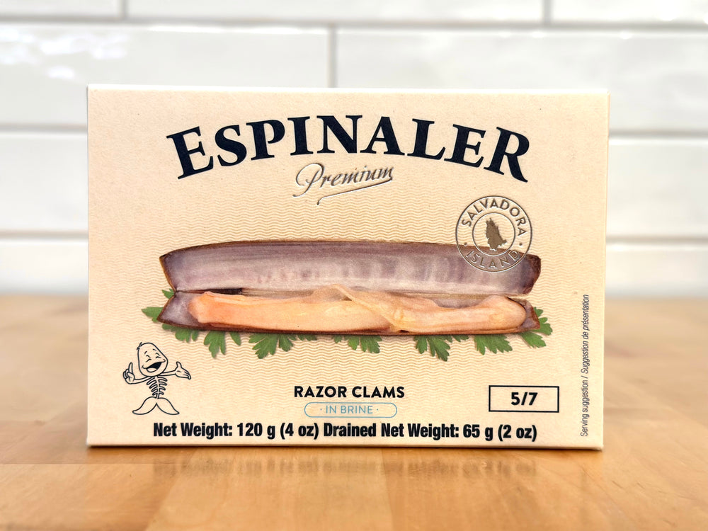 ESPINALER Premium Razor Clams in Brine