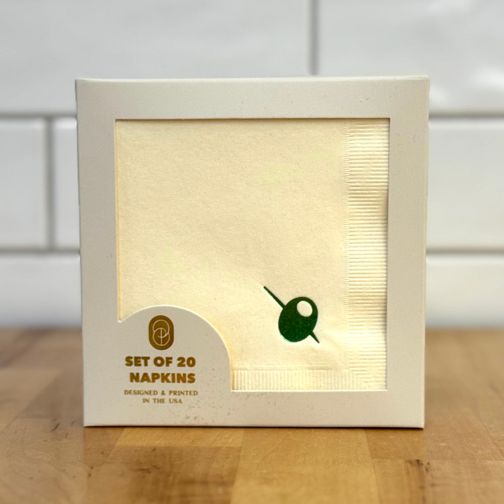 ONE & ONLY PAPER Olive Cocktail Napkins