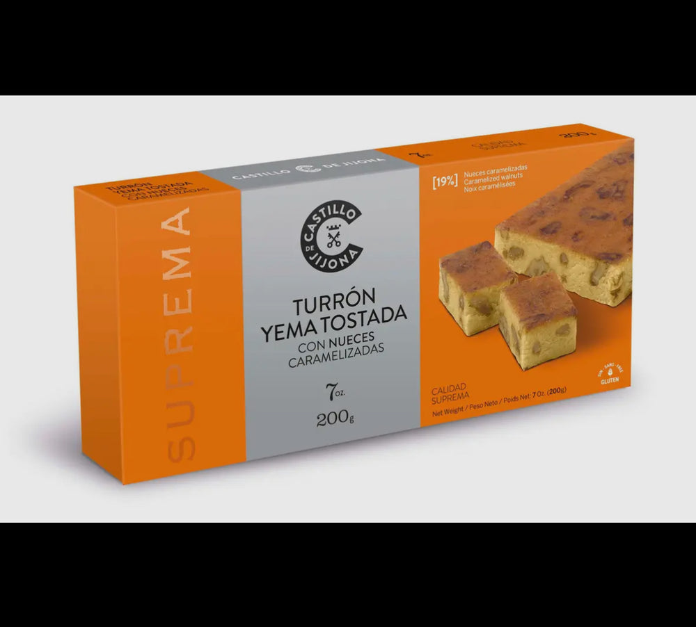 CASTILLO DE JIJONA Toasted Egg Yolk Turrón (Nougat) With Caramelized Walnuts