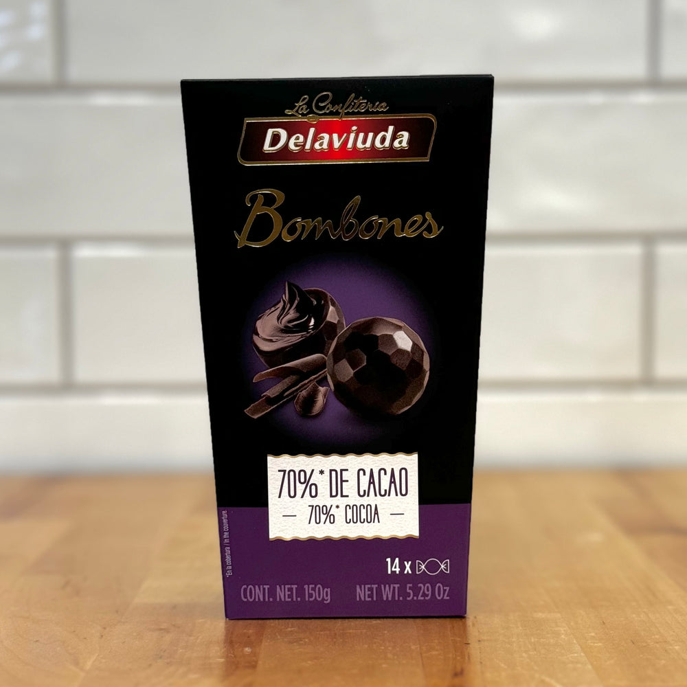 DELAVIUDA 70% Dark Chocolate Bombones 150g