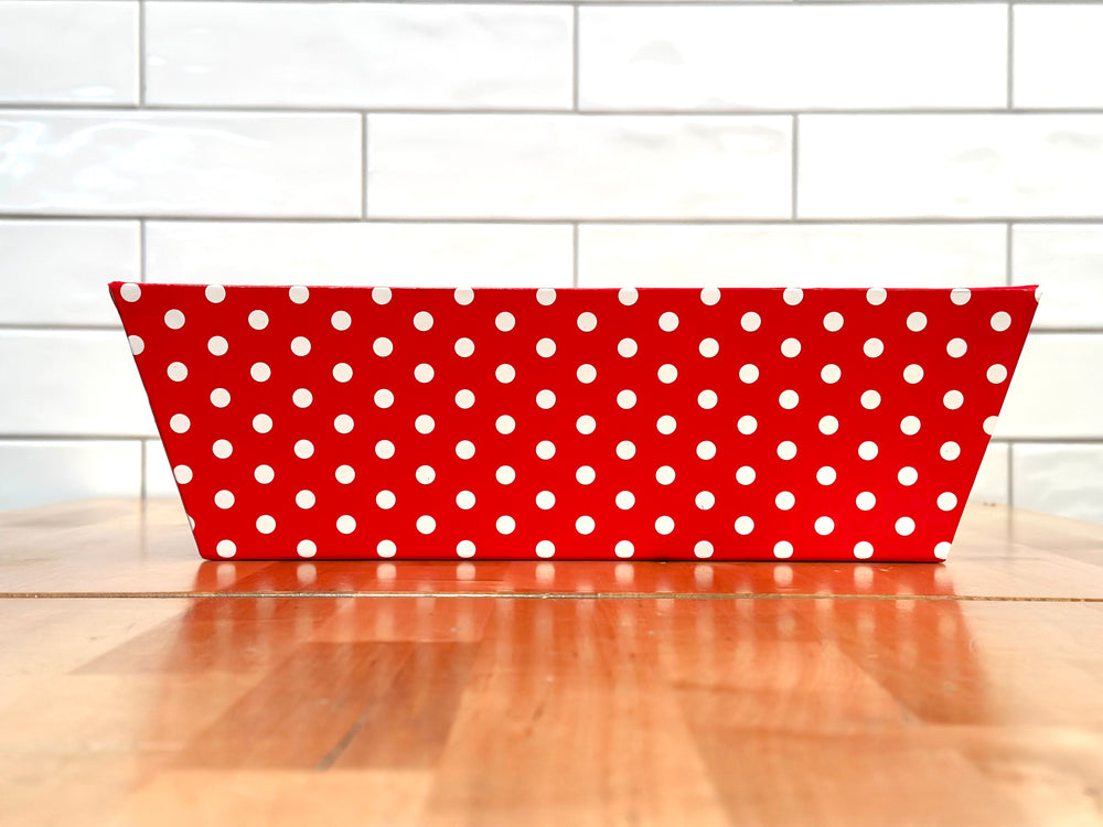 Large, Red With White Polka Dots Gift Tray 14