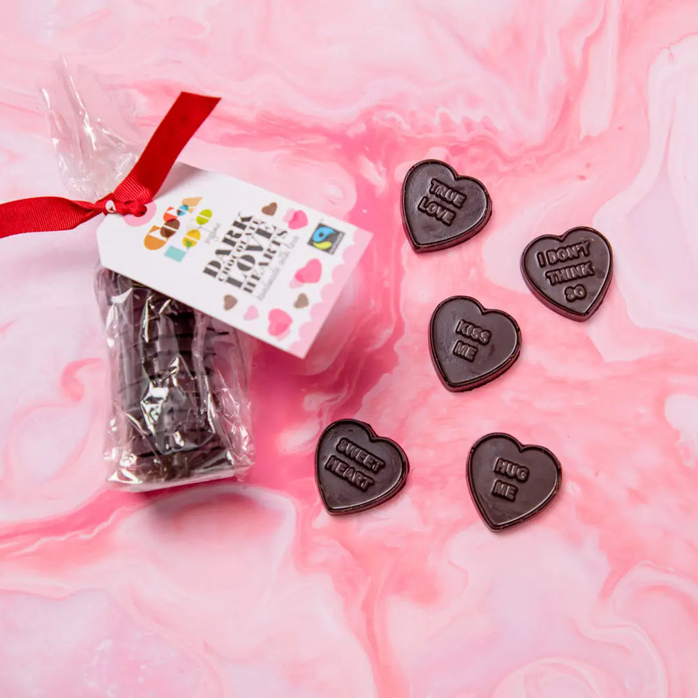 
                  
                    COCOA LOCO Dark Chocolate Love Hearts 100g
                  
                
