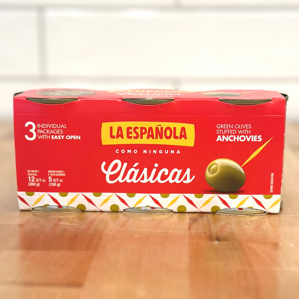 LA ESPAÑOLA  3-pack minibar classic olives stuffed with anchovies