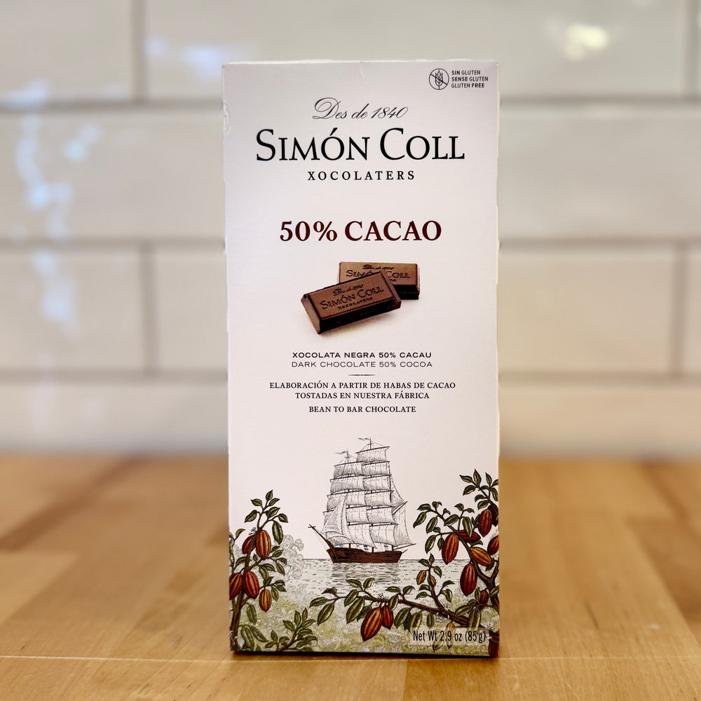 SIMON COLL Dark Chocolate Bar 50% Cocoa 85g