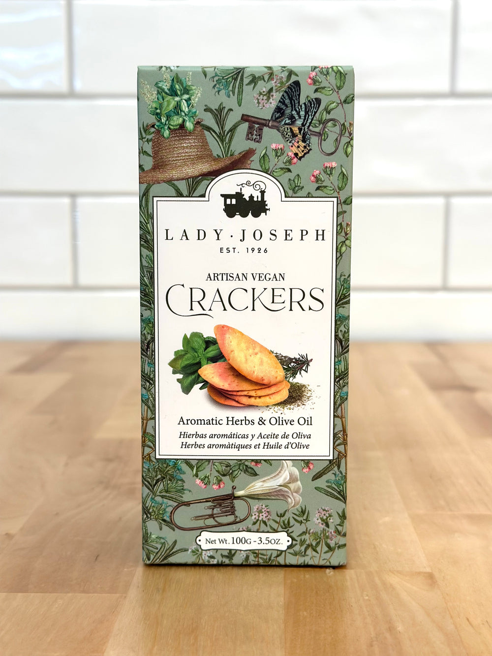 LADY JOSEPH Artisan Vegan Crackers with Aromatic Herbs 2.8 oz