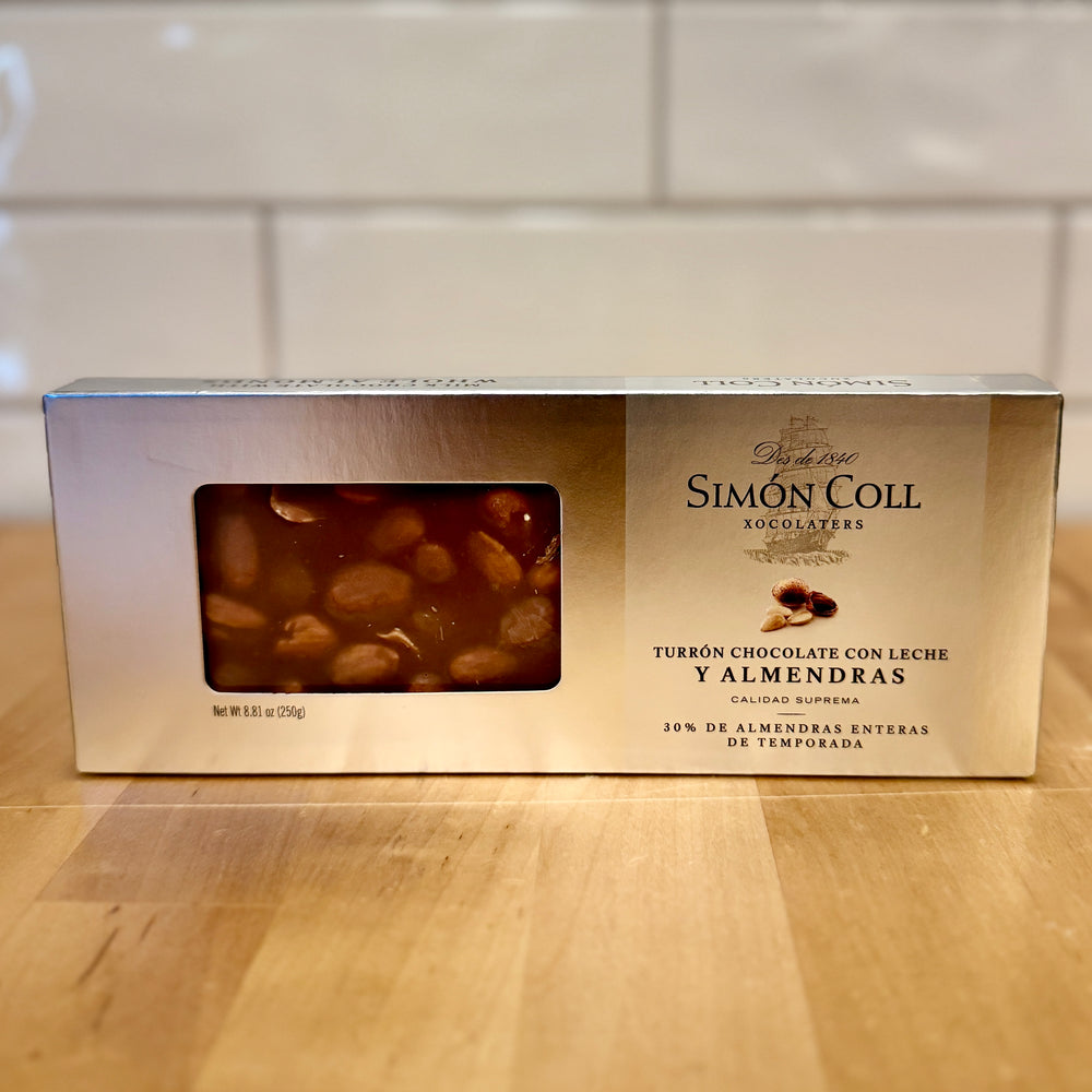 
                      
                        SIMON COLL Milk Chocolate Turron With Almonds 250g
                      
                    