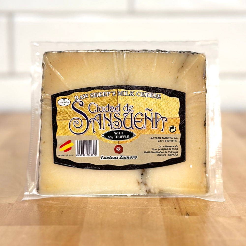 CIUDAD DE SANSUEÑA Raw Sheep’s Mill Cheese With Truffle 250g Wedges