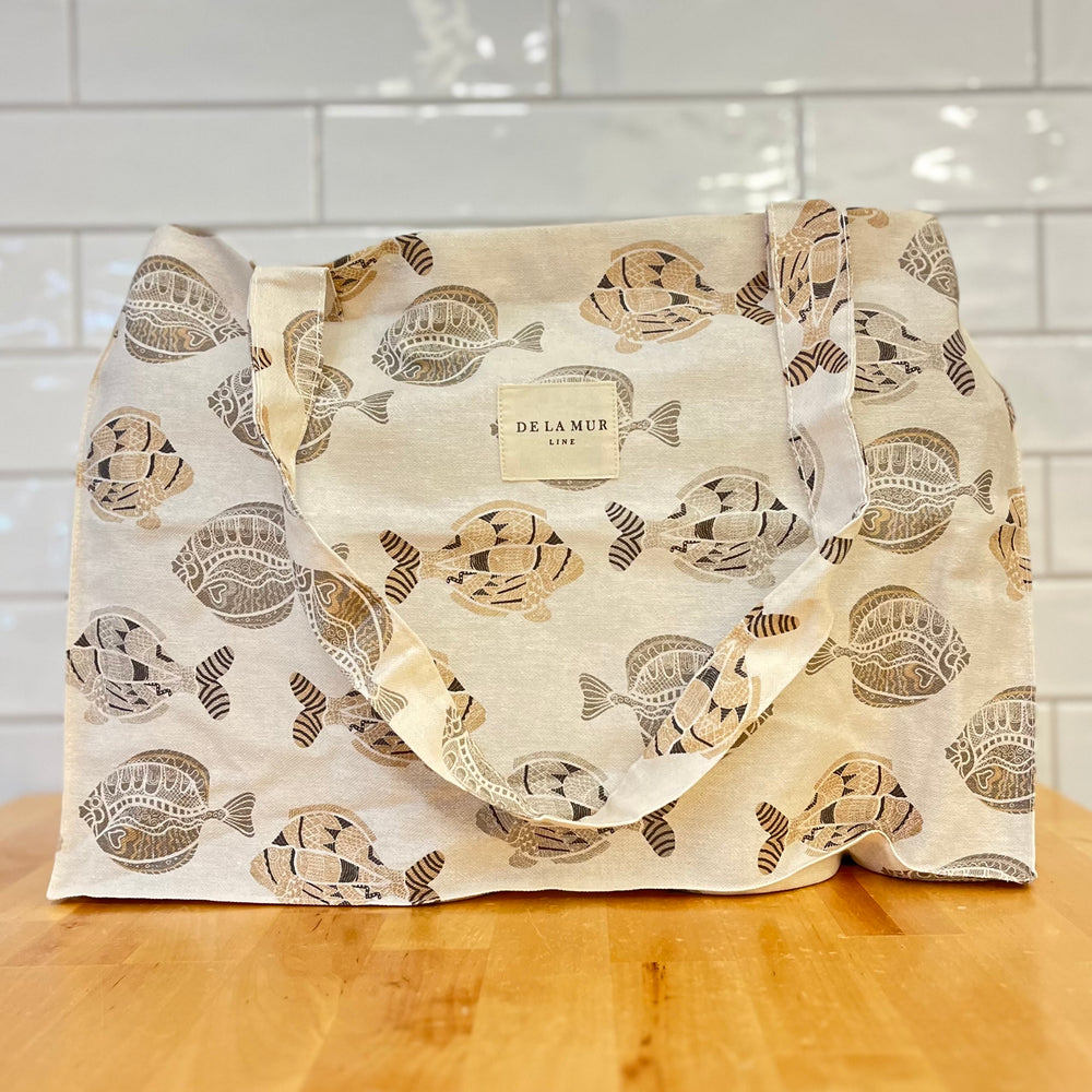 DE LA MUR Rectangular Fish Tote Bag