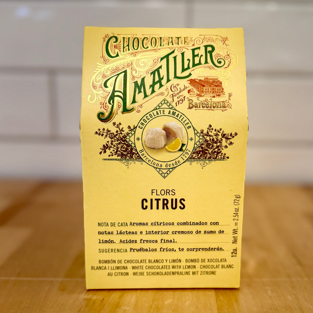 CHOCOLATE AMATLLER White Chocolate Citrus Pralines 72g