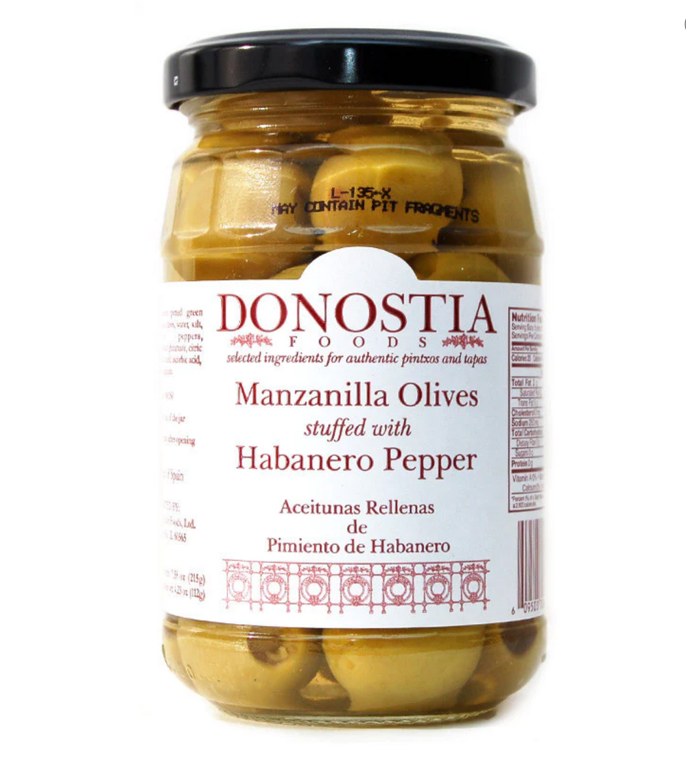 DONOSTIA Manzanilla Olives Stuffed with Habanero Pepper