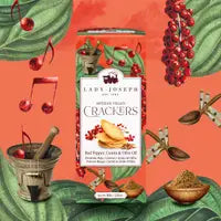 
                  
                    LADY JOSEPH Artisan Vegan Crackers with Red Pepper, Cumin and Olive Oil
                  
                