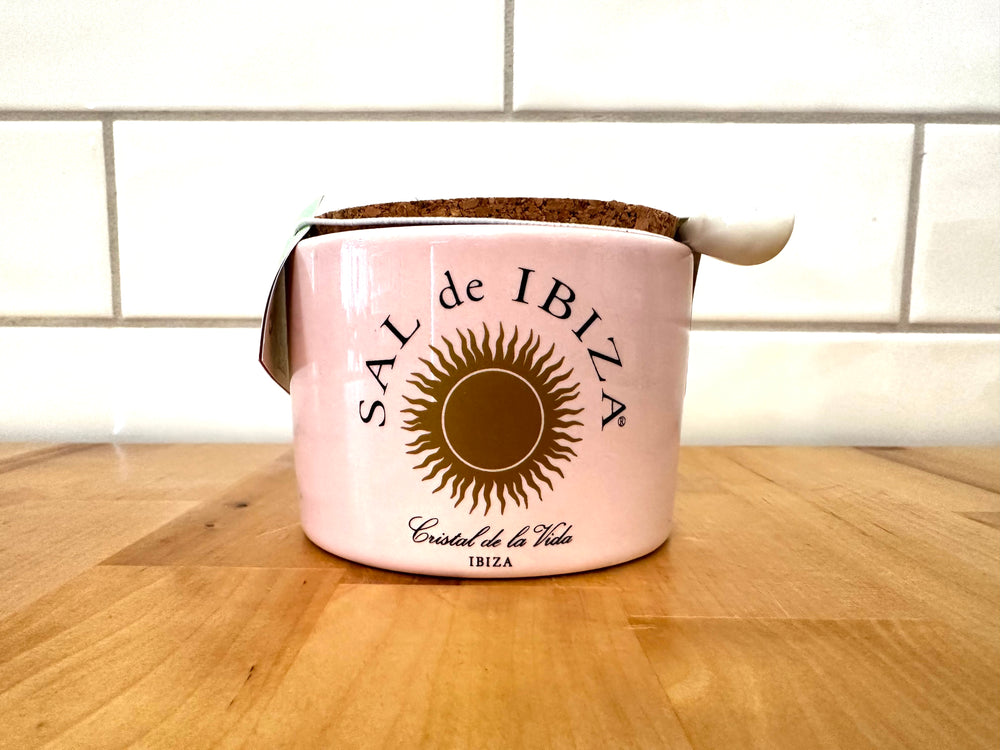 Sal de Ibiza Fleur de SEL with Rose Petals Ceramic Jar
