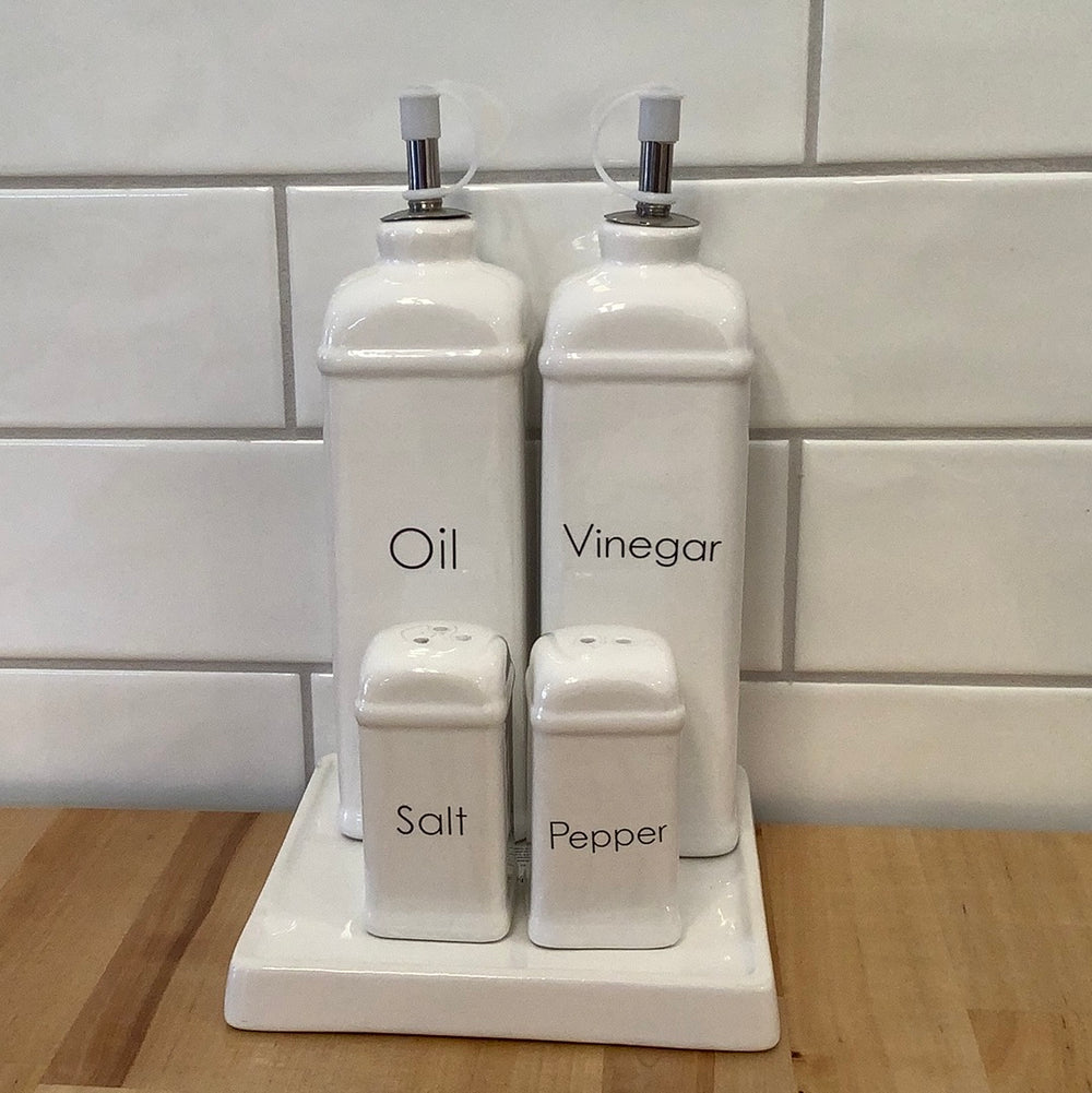 IBILI Set - Olive Oil, Vinegar, Salt, Pepper
