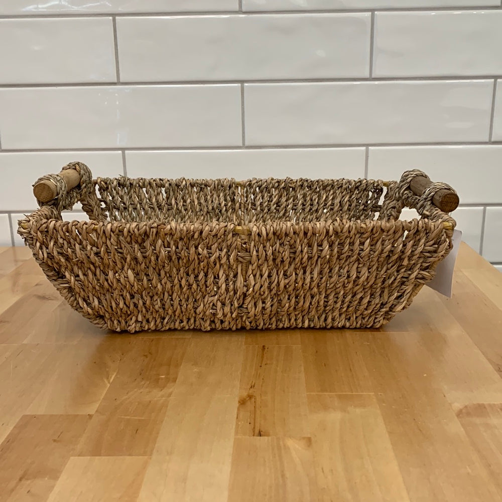 Baskets - Sea grass tray with bamboo handles
