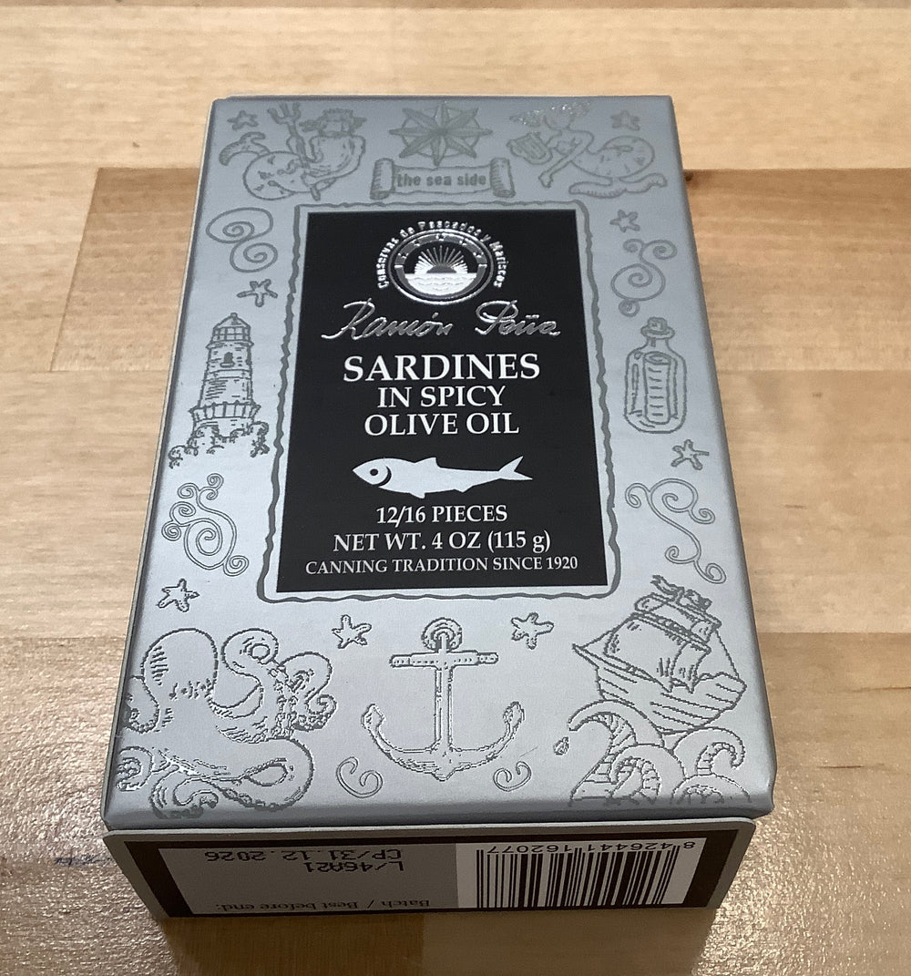 RAMON PEÑA Sardines in Spicy Olive Oil -Silver Line