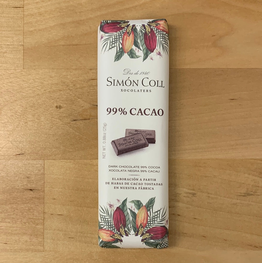 SIMON COLL 99% Dark Chocolate Snack Bar