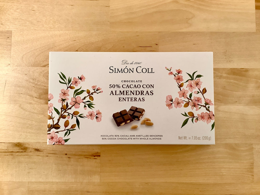 SIMÓN COLL - 50% Cacao Chocolate bar w/ Almonds