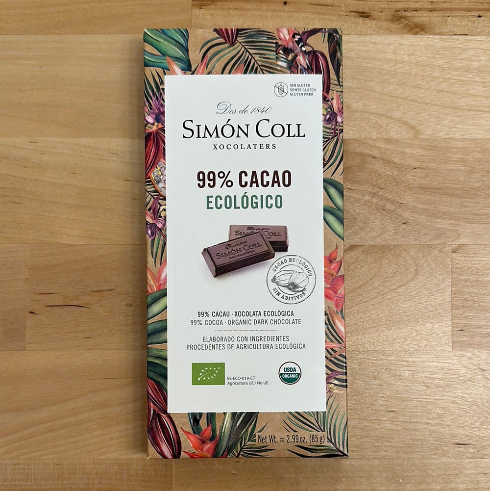 SIMON COLL Organic 99%  Eco Dark Chocolate
