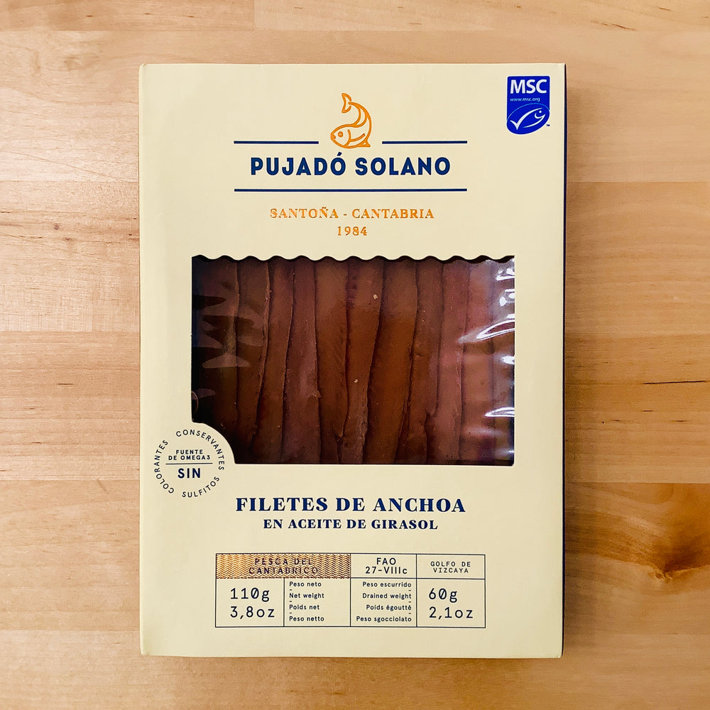 PUJADÓ SOLANO Anchovy Fillets in Sunflower Oil