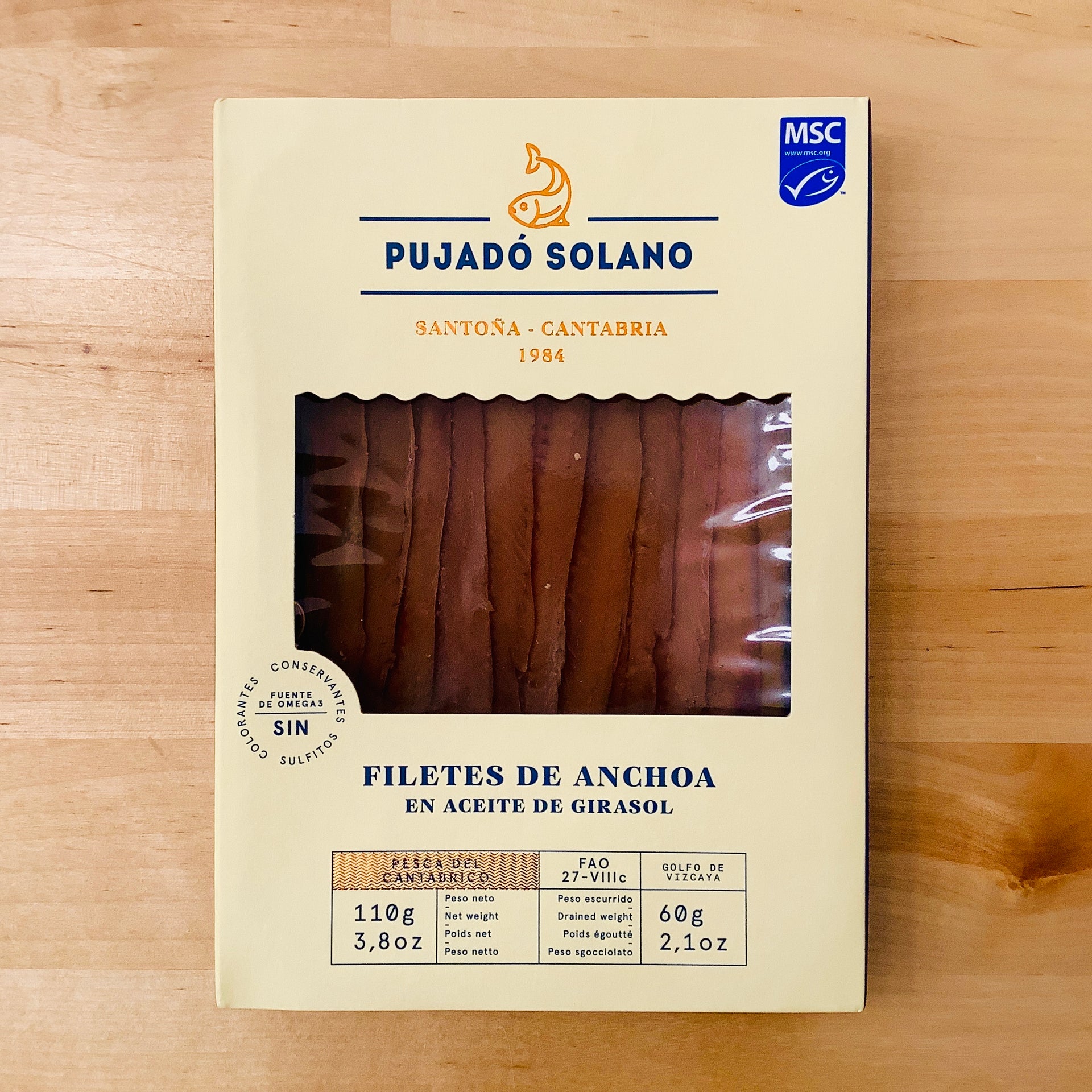 PUJADÓ SOLANO Anchovy Fillets in Sunflower Oil
