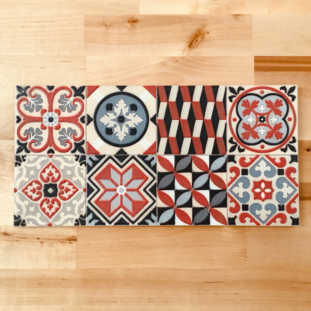 Large Red Ceramic Tile